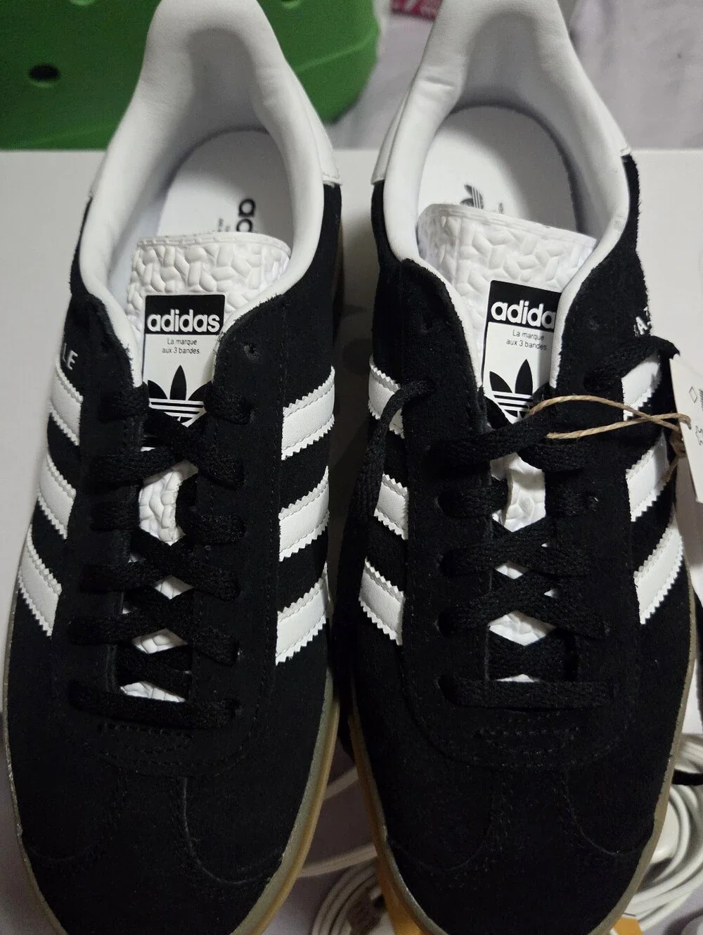 adidas Men’s Black Suede Sneakers with White 3-Stripes